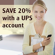 Ship with a UPS account, save 20%