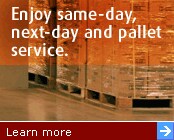 Enjoy same-day, next-day and pallet service