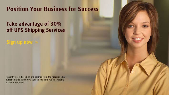 Take advantage of 30% off UPS Shipping Services