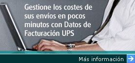 Gestione los costes de sus envios en pocos minutos con Datos de Facturacion UPS