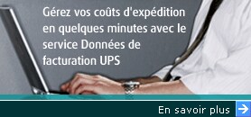 Gerez vos couts d'expedition en quelques minutes avec le service Donnees de facturation UPS