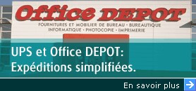 UPS et Office DEPOT: Expeditions simplifiees.