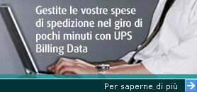 Gestite le vostre spese di spedizione nel giro di pochi minuti con UPS Billing Data