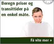 Beregn priser og transittider p? en enkel m?te.