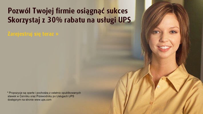 Skorzystaj z 30% rabatu na usługi UPS