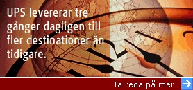 UPS levererar tre ganger dagligen till fler destinationer an tidigare.