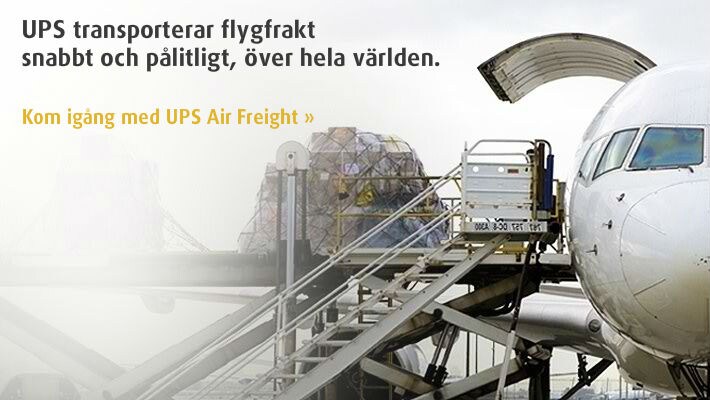 UPS transporterar flygfrakt
