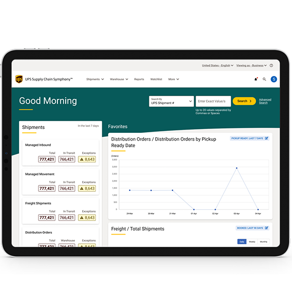 Application Symphony dans une tablette