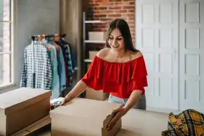 Unstoppable man in retail store